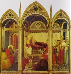 Pietro Lorenzetti - Natività della Vergine, cm. 187 x 182, Museo dell'Opera del Duomo, Siena.